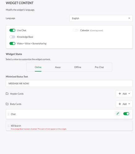 widget content